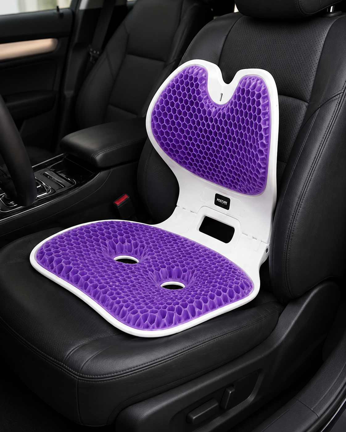 Posture Max Pro installed on a car driver seat